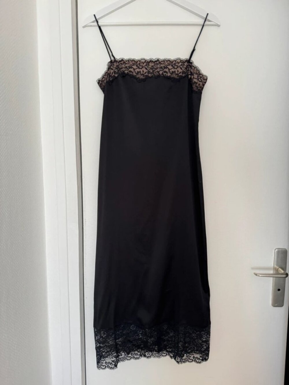 Reformation Silk Lace Slip Dress Black Size XS